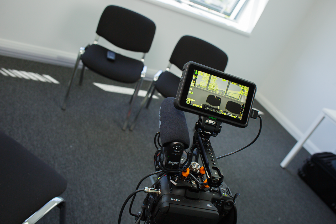 Video set up for interviews at UKFD